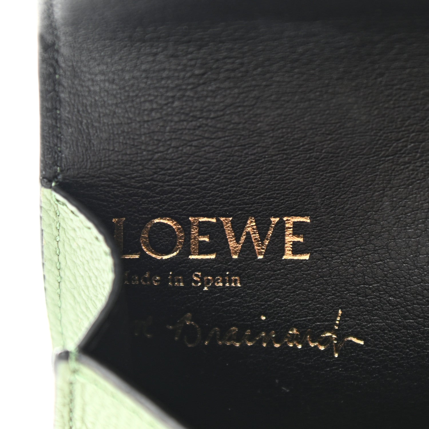 Loewe Pebble Grain Calfskin Pansies Print Coin Cardholder Rosemary 6 of 7