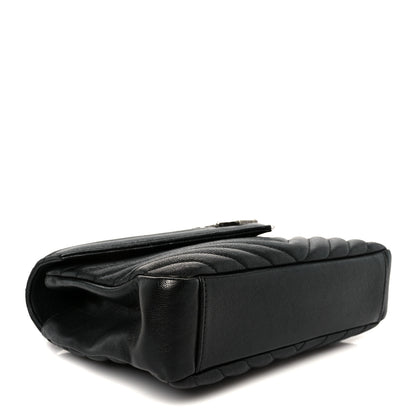 Saint Laurent Sheepskin Matelasse Chevron Monogram Medium College Bag 4 of 11