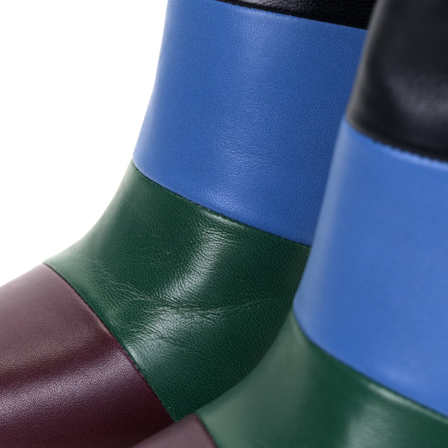 Valentino Garavani Lambskin Striped Bo-Y-Ch Ankle Boots 36.5 Multicolor 11 of 11