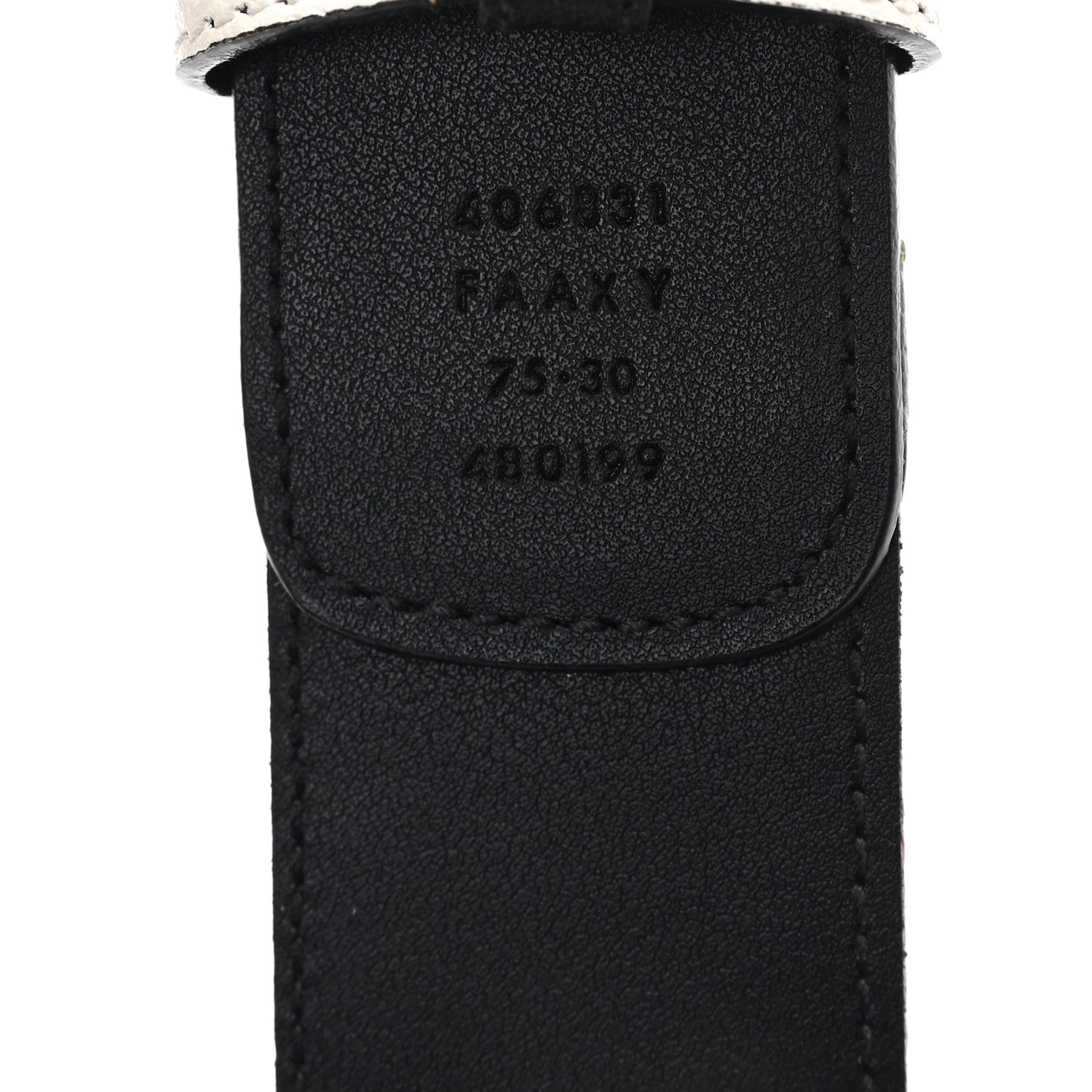 Gucci X ADIDAS Crystal Vintage Monogram Textured Dollar Calfskin Double G 40mm Belt 75 30 Hibiscus Red Off White Black 4 of 6