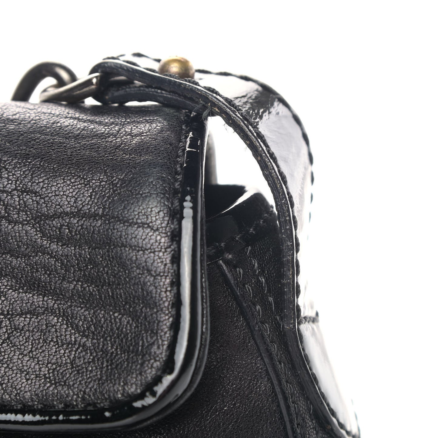 Nappa Patent B Bis Flap Bag Black