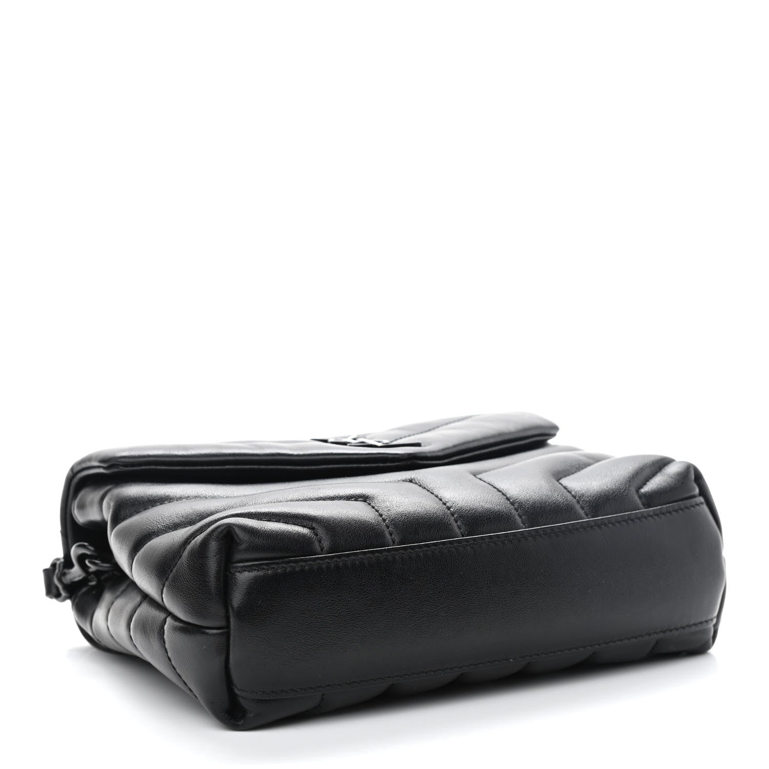 Saint Laurent Calfskin Y Quilted Monogram Toy Loulou Crossbody Bag Black 11 of 11