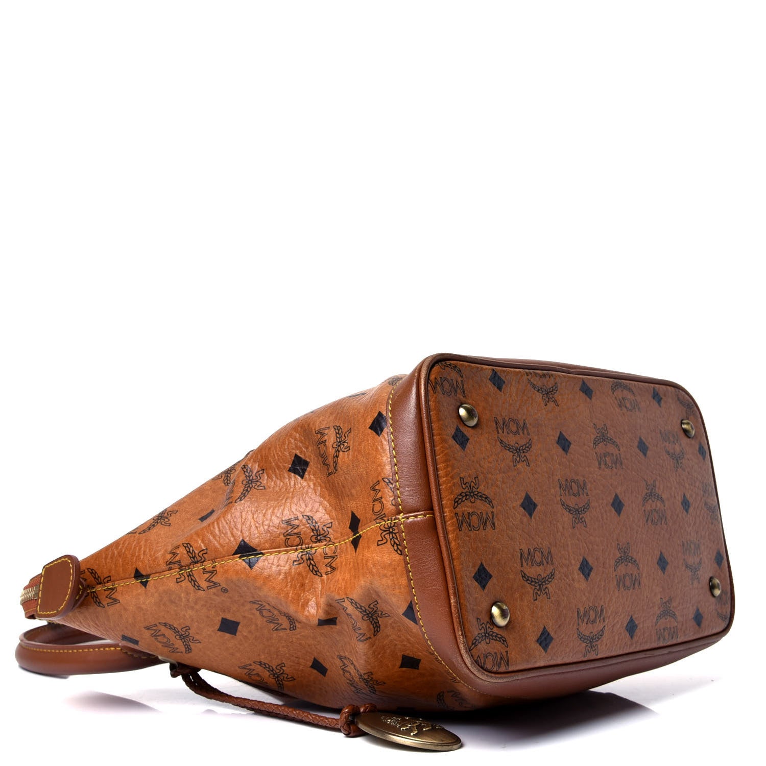 MCM Visetos Tote Cognac 3 of 4