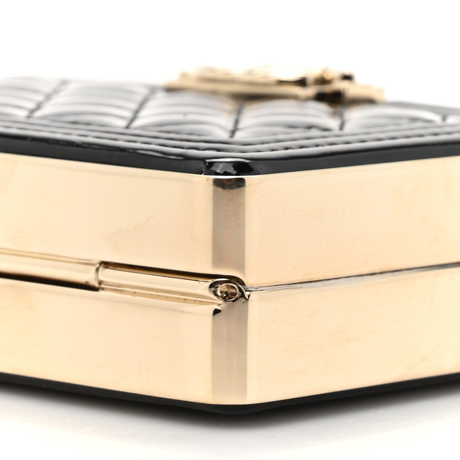 Chanel Patent Calfskin Boy Minaudiere Black 9 of 11