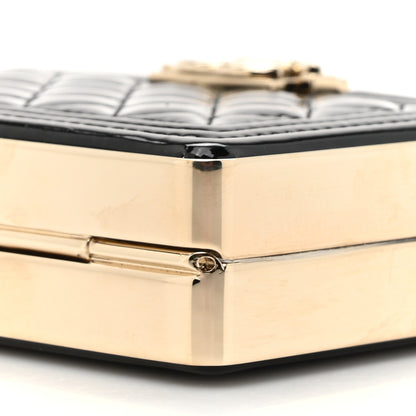 Chanel Patent Calfskin Boy Minaudiere Black 9 of 11