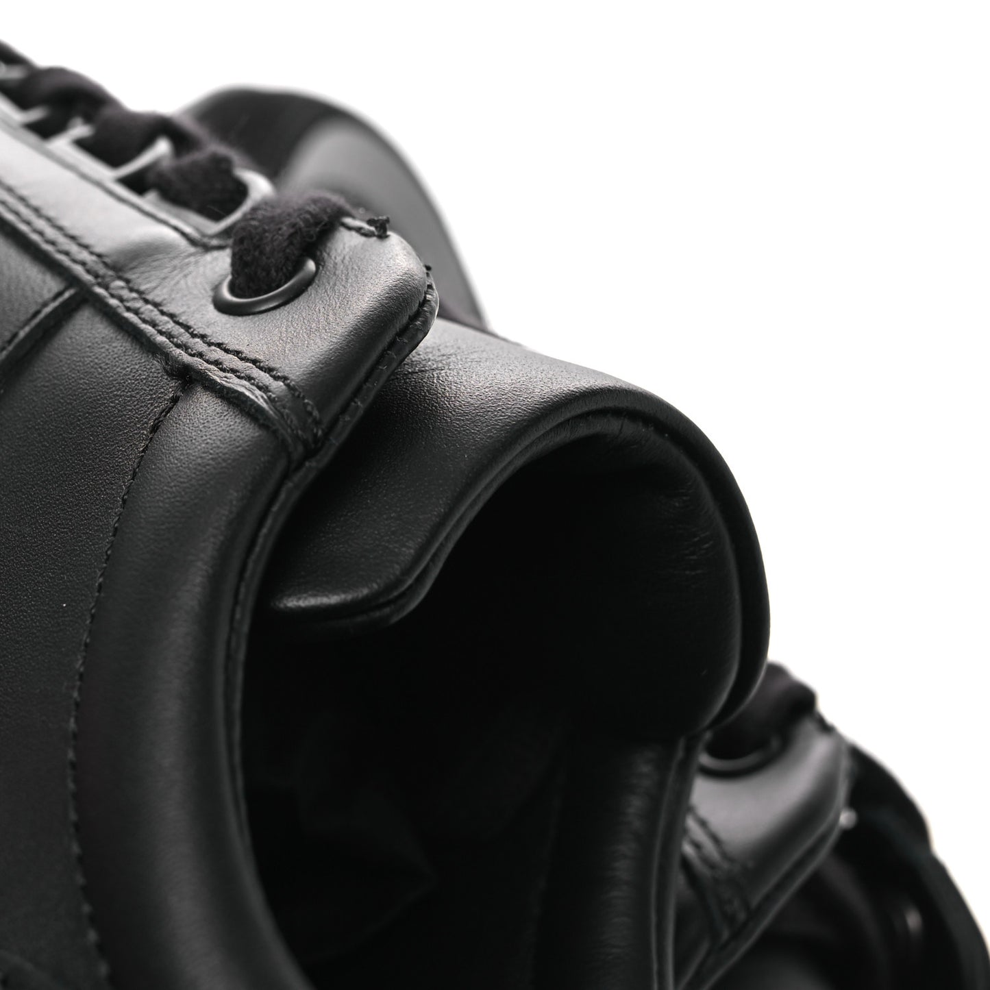 Calfskin Suede Logo Sneakers 36.5 Black
