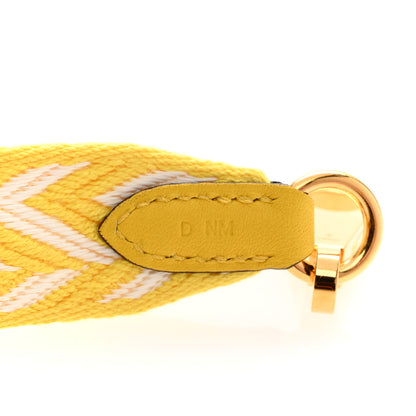 Hermes Toile Swift 25mm Sangle ZigZag Shoulder Strap Jaune De Naples White 4 of 5