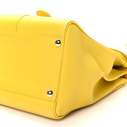 Delvaux Grained Calfskin MM Brillant Satchel Yellow 11 of 11