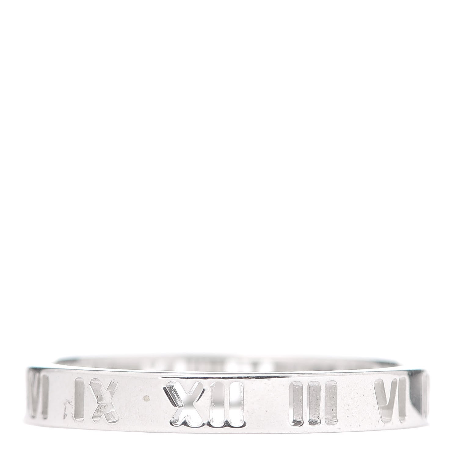 Tiffany Sterling Silver Narrow Atlas Pierced Ring 67 11.75 4 of 6