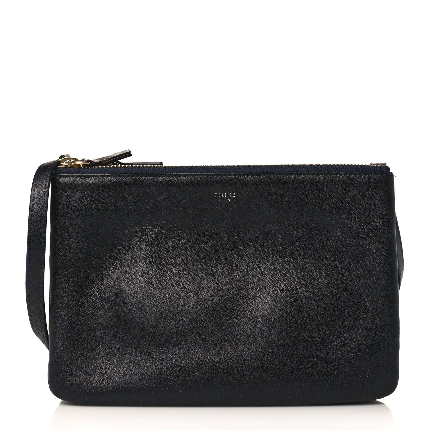 Celine Lambskin Small Trio Crossbody Bag Black 1 of 10