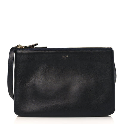 Celine Lambskin Small Trio Crossbody Bag Black 1 of 10