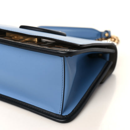 Fendi Vitello Century F is Fendi Bi-Color FF 1974 Embossed Small Kan I Shoulder Bag Nebula Maya Black 9 of 9