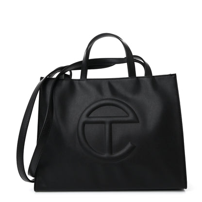 Telfar Vegan Leather Medium Shopping Bag Black 1 of 10