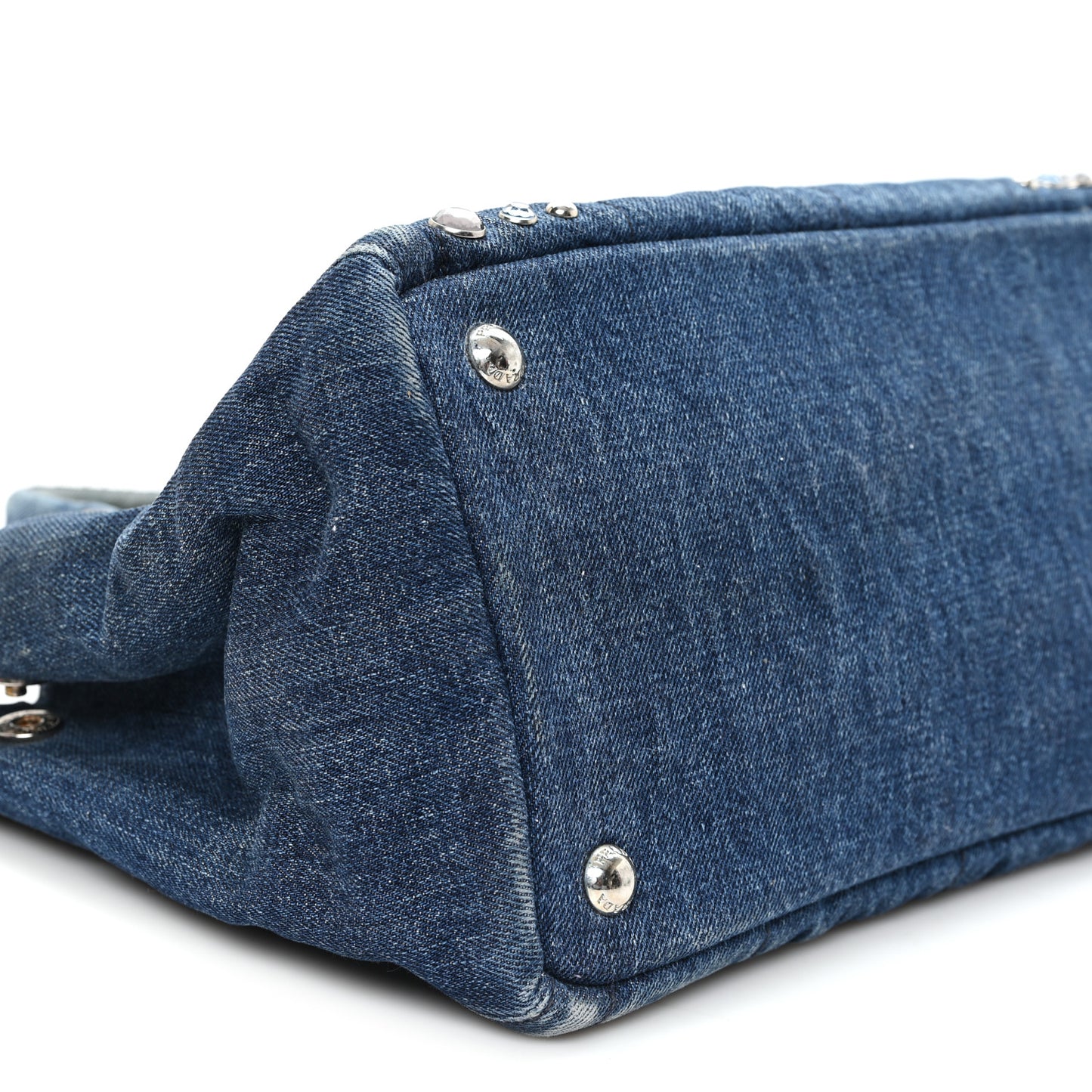 Canapa Denim Crystal Studded Tote Blue