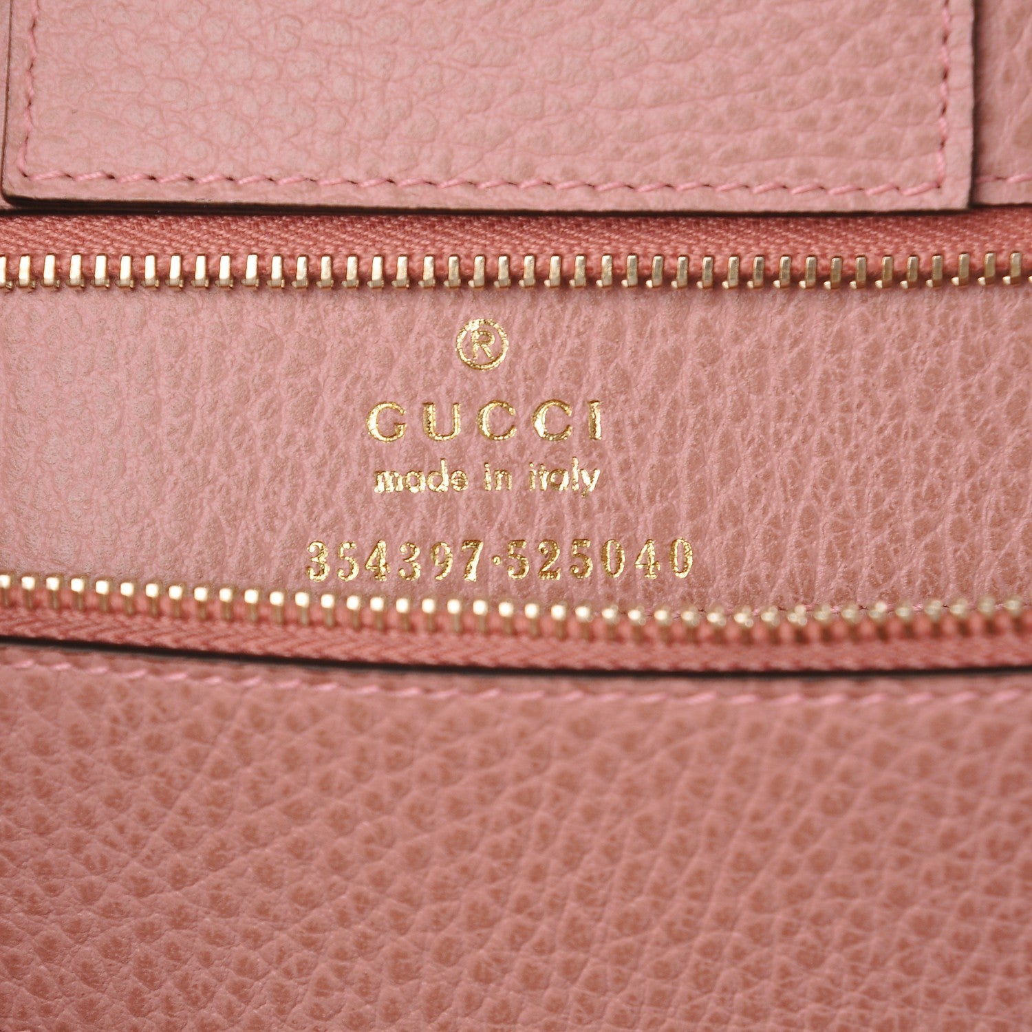 Gucci Dollar Calfskin Medium Swing Tote Grey Field Soft Pink 6 of 6
