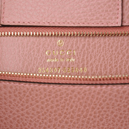 Gucci Dollar Calfskin Medium Swing Tote Grey Field Soft Pink 6 of 6