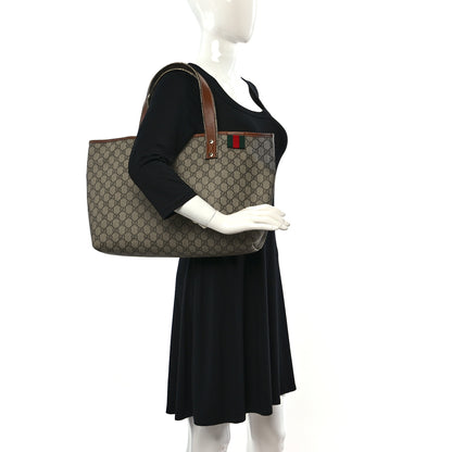 Gucci GG Plus Monogram Medium Signature Web Loop Tote Brown 3 of 15