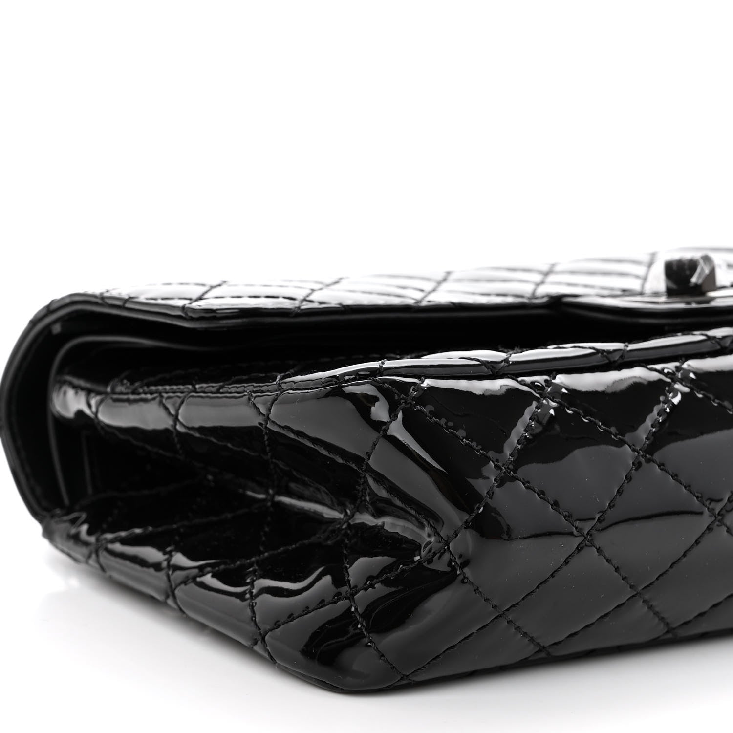 Chanel Patent Calfskin Quilted 2.55 Reissue 225 Flap So Black 9 of 10