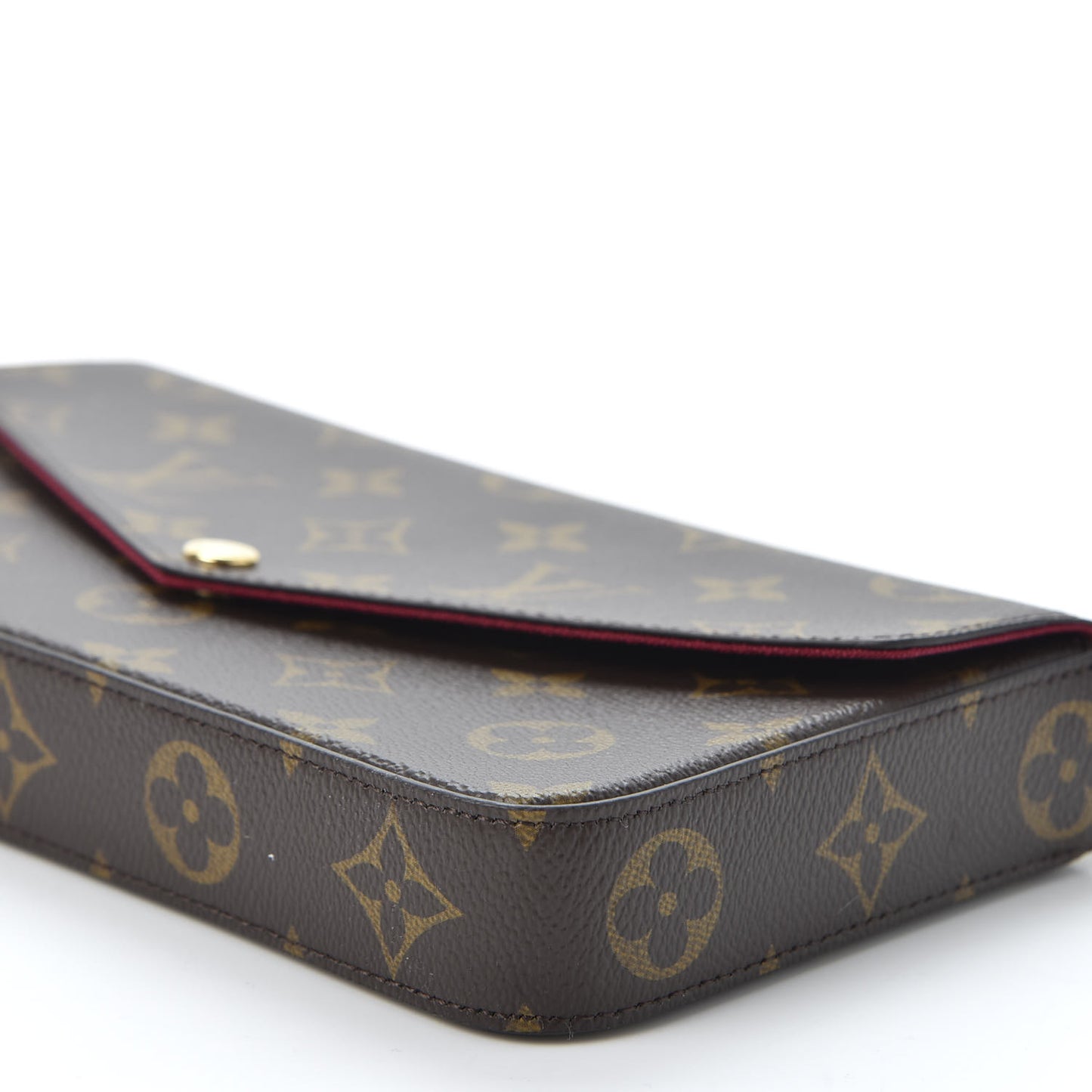 Monogram Pochette Felicie Chain Wallet Fuchsia