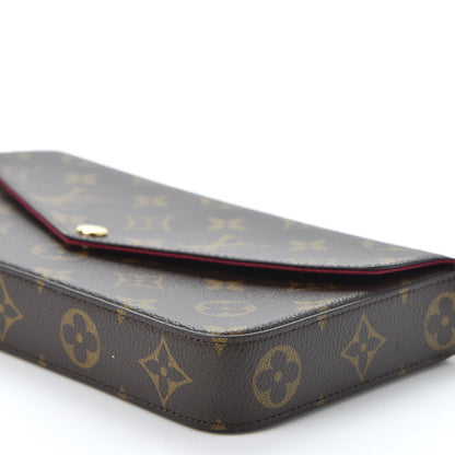 Louis Vuitton Monogram Pochette Felicie Chain Wallet Fuchsia 7 of 10