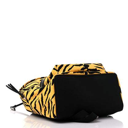 Saint Laurent Canvas Zebra Print City Backpack Yellow Black 4 of 8