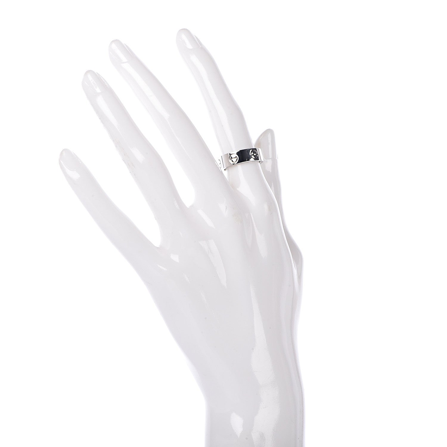 Cartier 18K White Gold 5.5mm LOVE Ring 49 4.75 2 of 5
