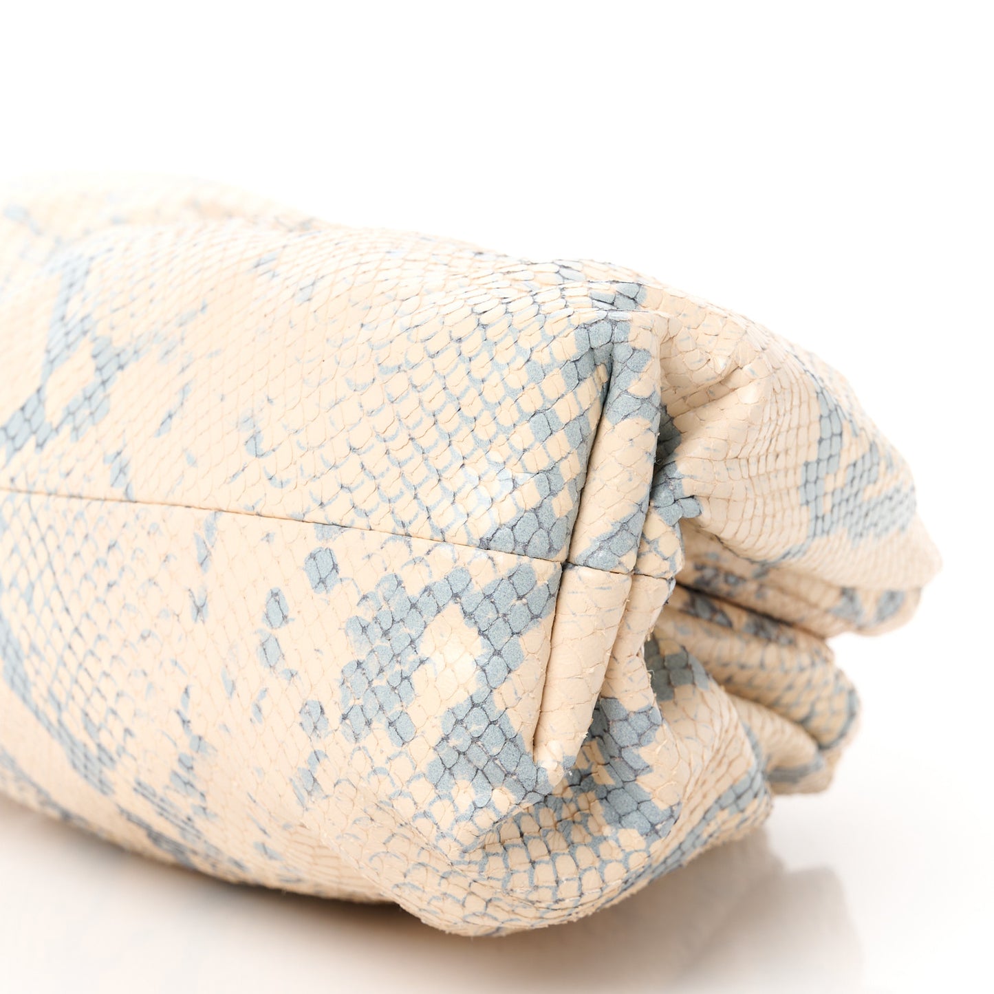 Goatskin Snakeskin Teen Pouch Cantaloupe