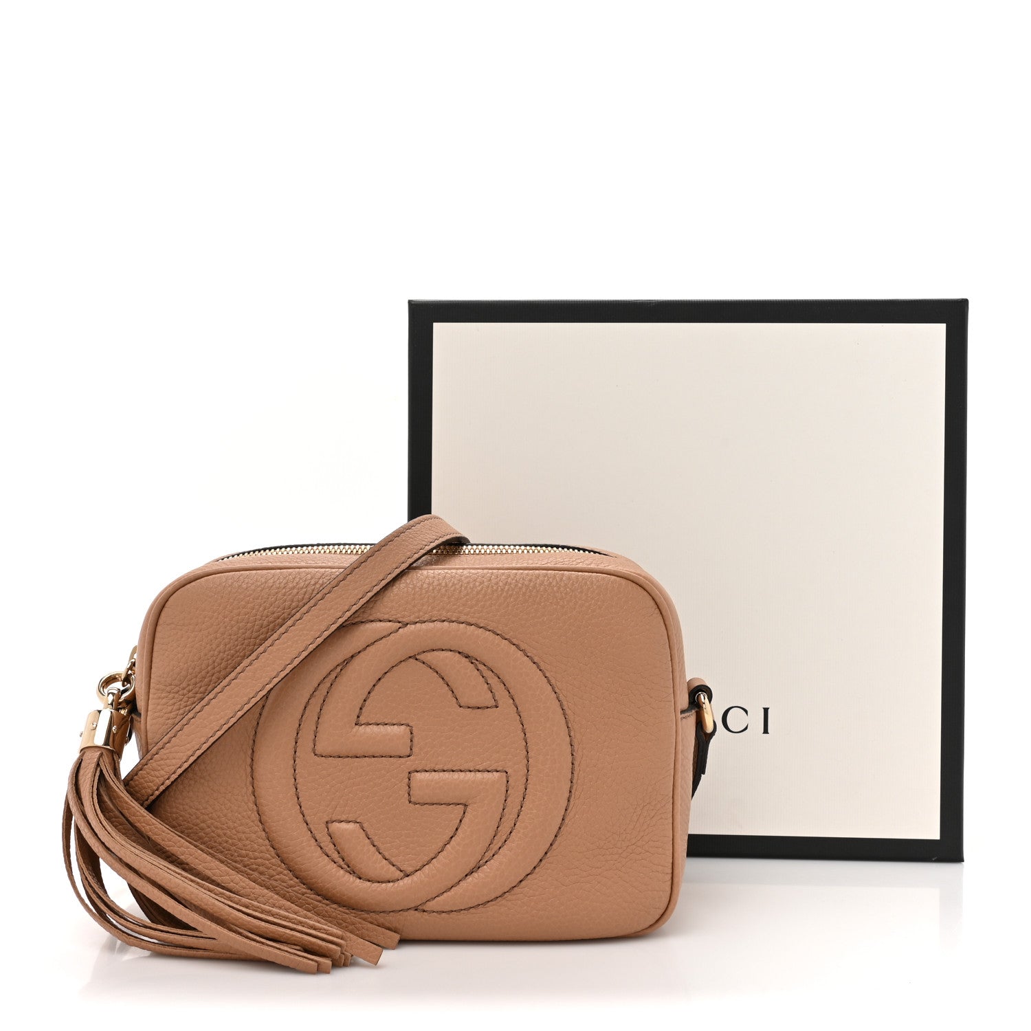 Gucci Pebbled Calfskin Small Soho Disco Bag Rose Beige 12 of 12