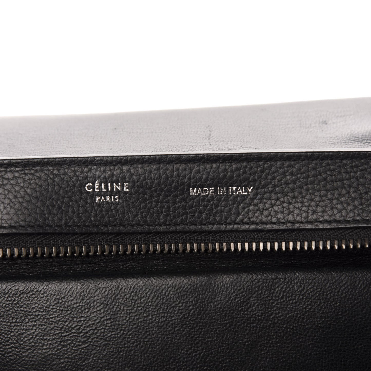 Drummed Calfskin Suede Small Trapeze Black