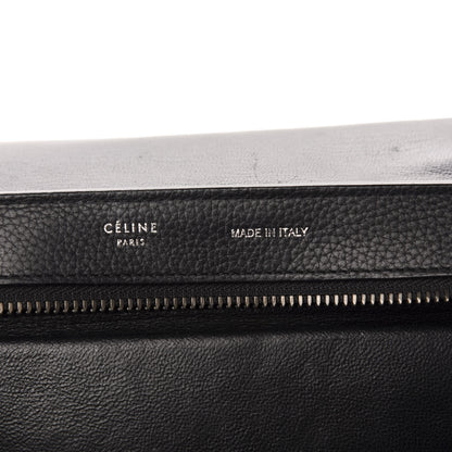 Celine Drummed Calfskin Suede Small Trapeze Black 7 of 13