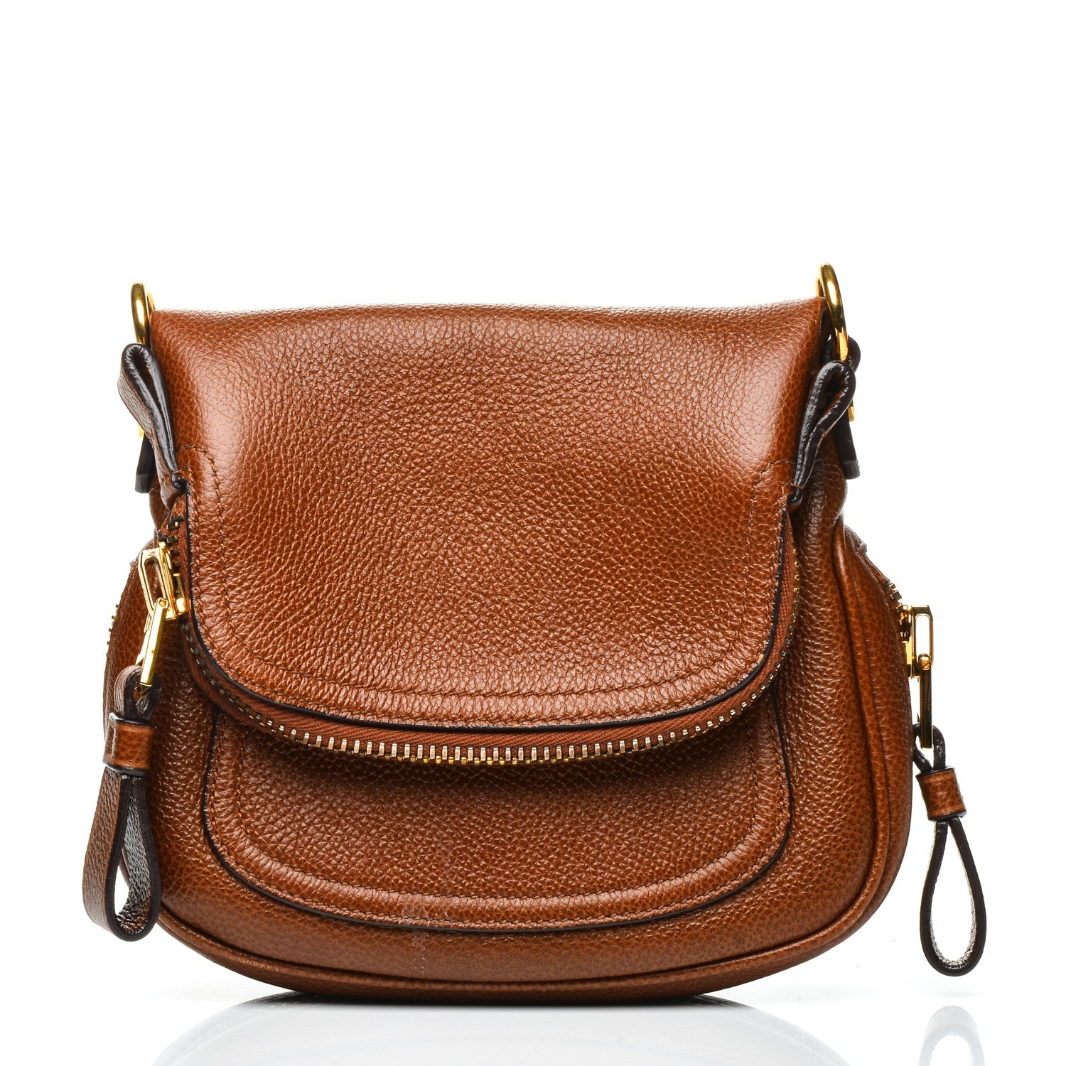 Tom Ford Pebbled Calfskin Mini Jennifer Crossbody Bag Caramel 8 of 8