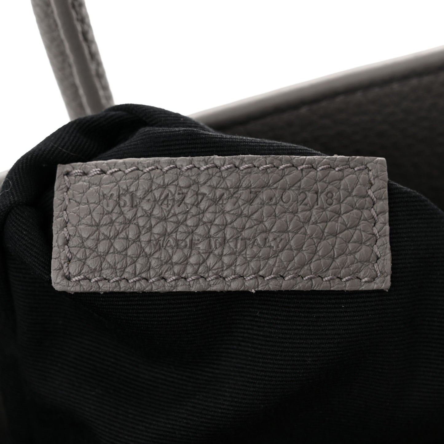 Grained Calfskin Baby Supple Sac De Jour Fog