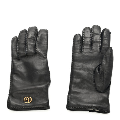 Gucci Lambskin GG Gloves 8 L Black 1 of 10