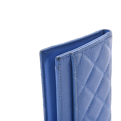 Chanel Caviar Quilted Card Holder Wallet Blue 8 of 14
