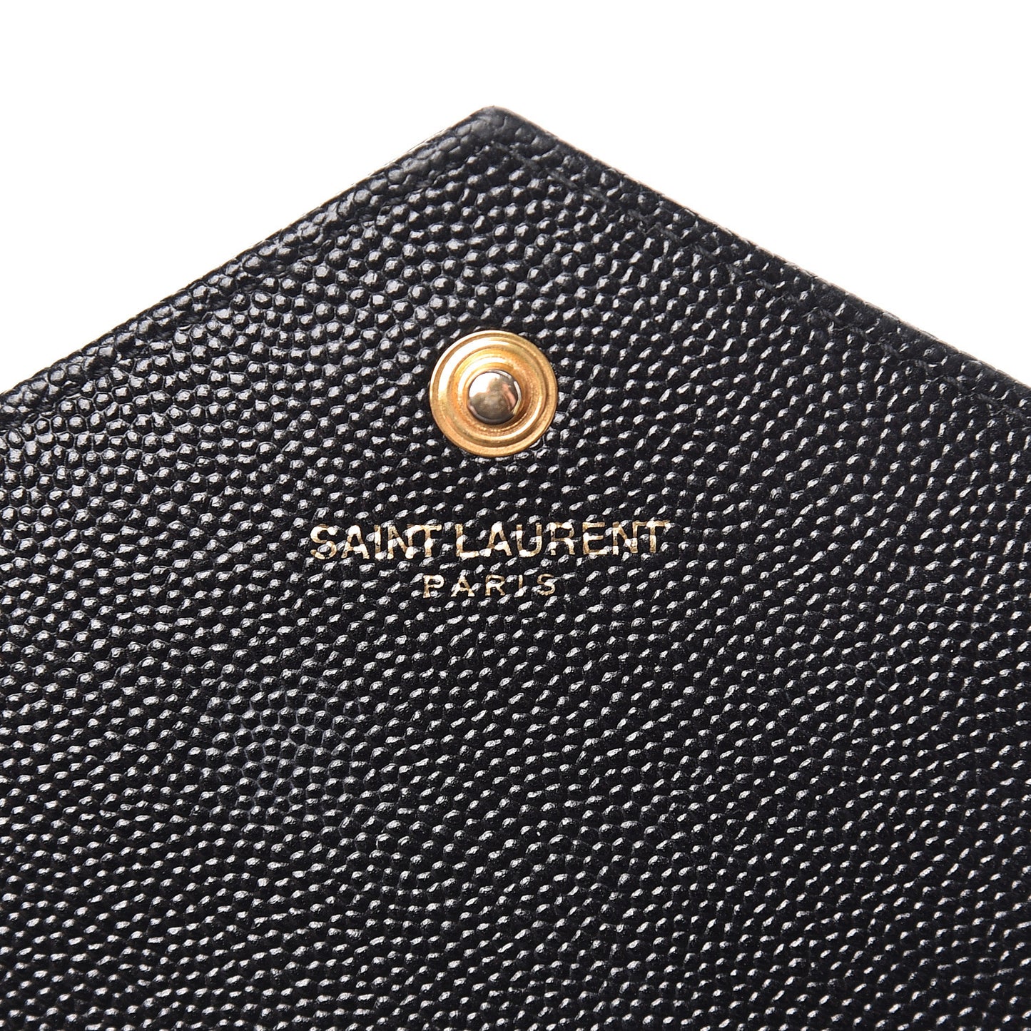 Grain De Poudre Matelasse Chevron Monogram Chain Wallet Black