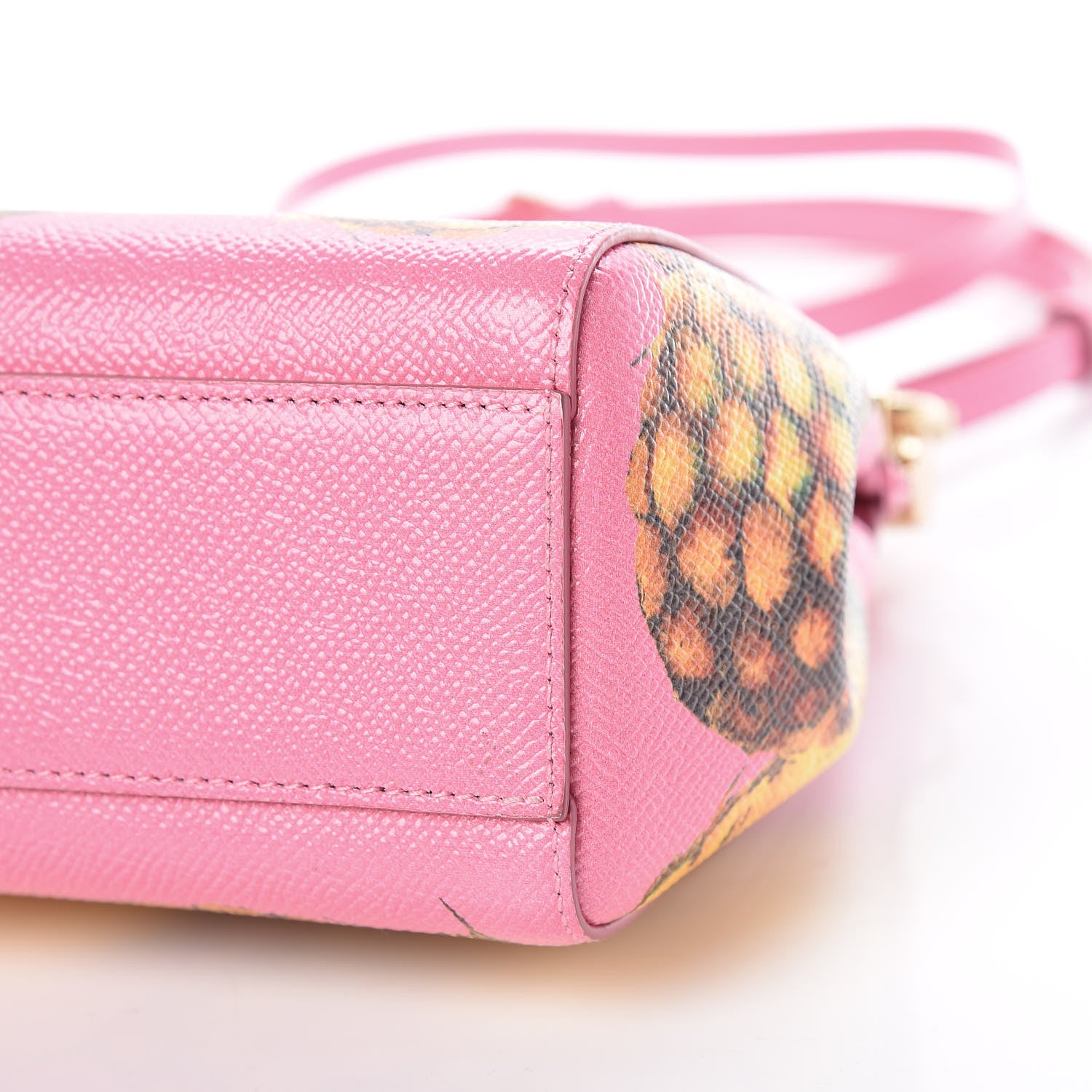 Dolce & Gabbana Dauphine Pineapple Print Small Miss Sicily Satchel Rosa 10 of 10