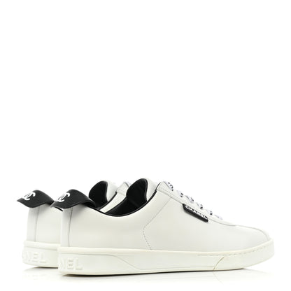 Chanel Calfskin CC Womens Sneakers 38 White 5 of 10