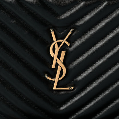 Saint Laurent Calfskin Matelasse Monogram Lou Camera Bag Black 8 of 10
