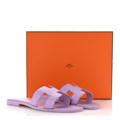Hermes Epsom Oran Sandals 37 Violet Amethyste 10 of 10