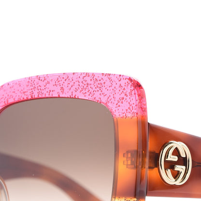 Gucci Square Frame GG0083S Sunglasses Glitter Pink Multi 9 of 10