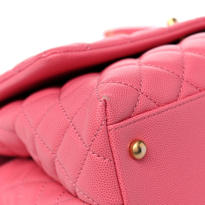 Chanel Caviar Quilted Small Coco Handle Flap Pink 11 of 15