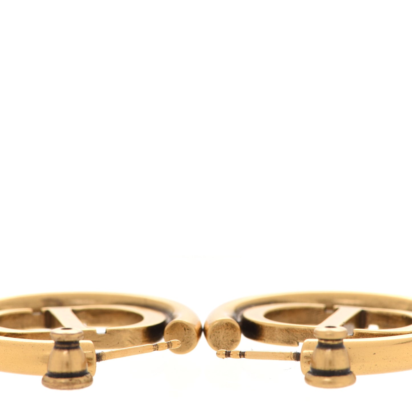 Metal 30 Montaigne Hoop Earrings Aged Gold