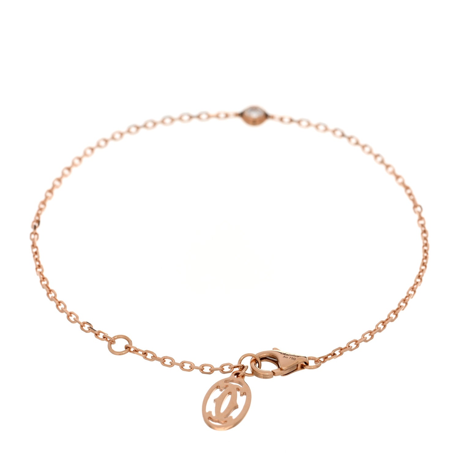 Cartier 18K Pink Gold Diamond SM D'Amour Bracelet 3 of 4
