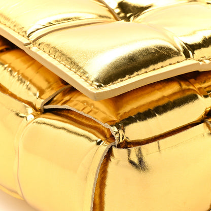 Bottega Veneta Mirror Lambskin Maxi Intreccio Padded Cassette Crossbody Bag Gold 11 of 13