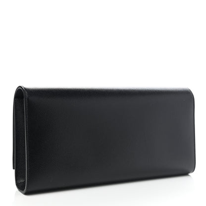 Saint Laurent Grain De Poudre Monogram Cassandre Clutch Black 3 of 8