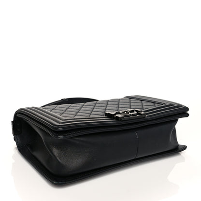 Chanel Lambskin Quilted Medium Boy Flap So Black 4 of 14