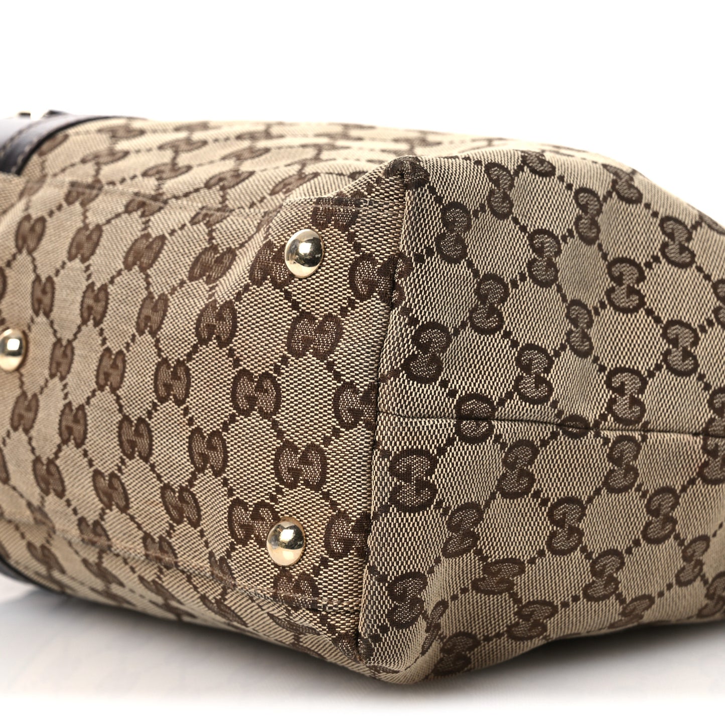 Monogram Sherry Line Horsebit Tote Dark Brown