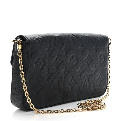 Louis Vuitton Empreinte Pochette Felicie Chain Wallet Black 3 of 8