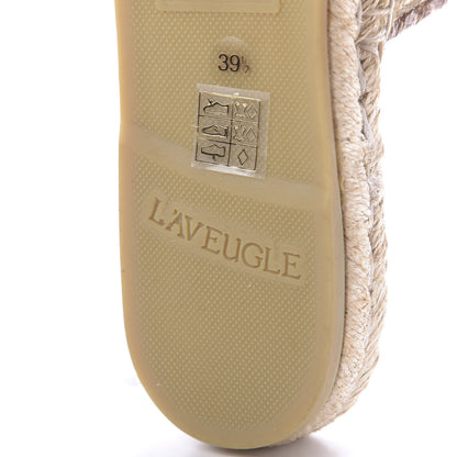 Gucci Straw Elaphe Matelasse GG Marmont Espadrille Slippers 39.5 Natural Cream Brown 10 of 12
