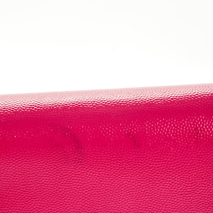 Saint Laurent Textured Patent Calfskin Classic Monogram Clutch Fuchsia 6 of 8